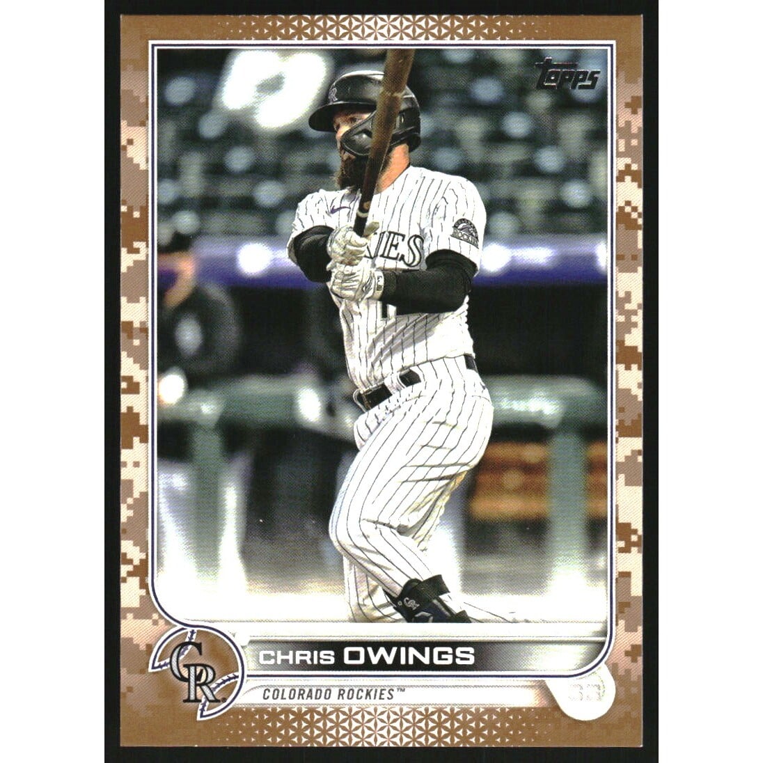 2022 Topps Memorial Day Camo #462 Chris Owings. rookie card picture
