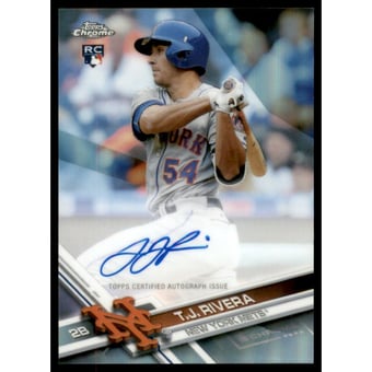 2017 Topps Chrome Rookie Autographs Refractors #RATR T.J. Rivera