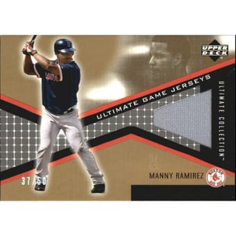2002 Ultimate Collection Game Jersey Tier 1 Gold #MR Manny Ramirez