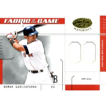 2003 Leaf Certified Materials Fabric of the Game #25JY Nomar Garciaparra JY/100