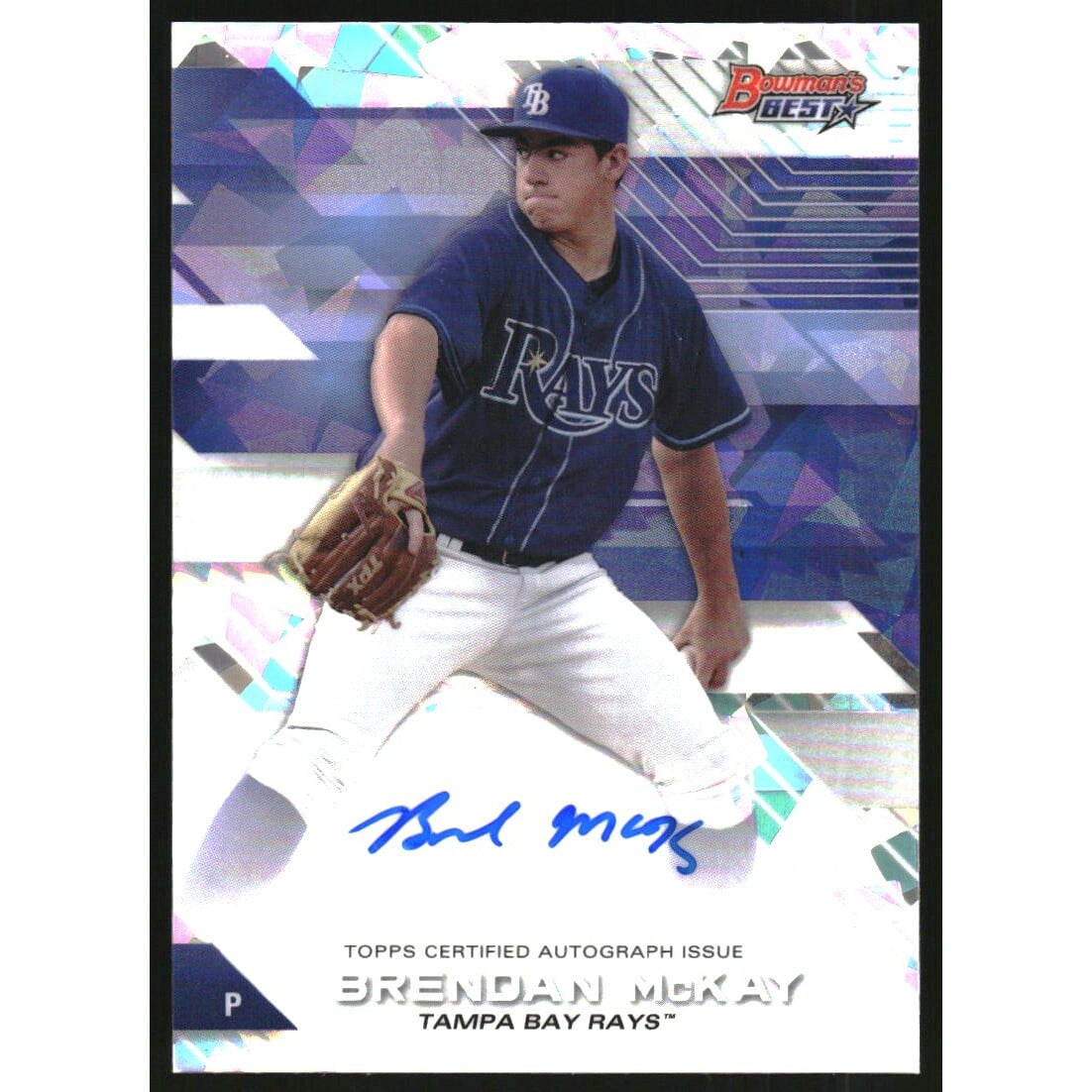 2017 Bowman's Best Best of '17 Autographs Atomic Refractors #B17BM Brendan McKay. rookie card picture