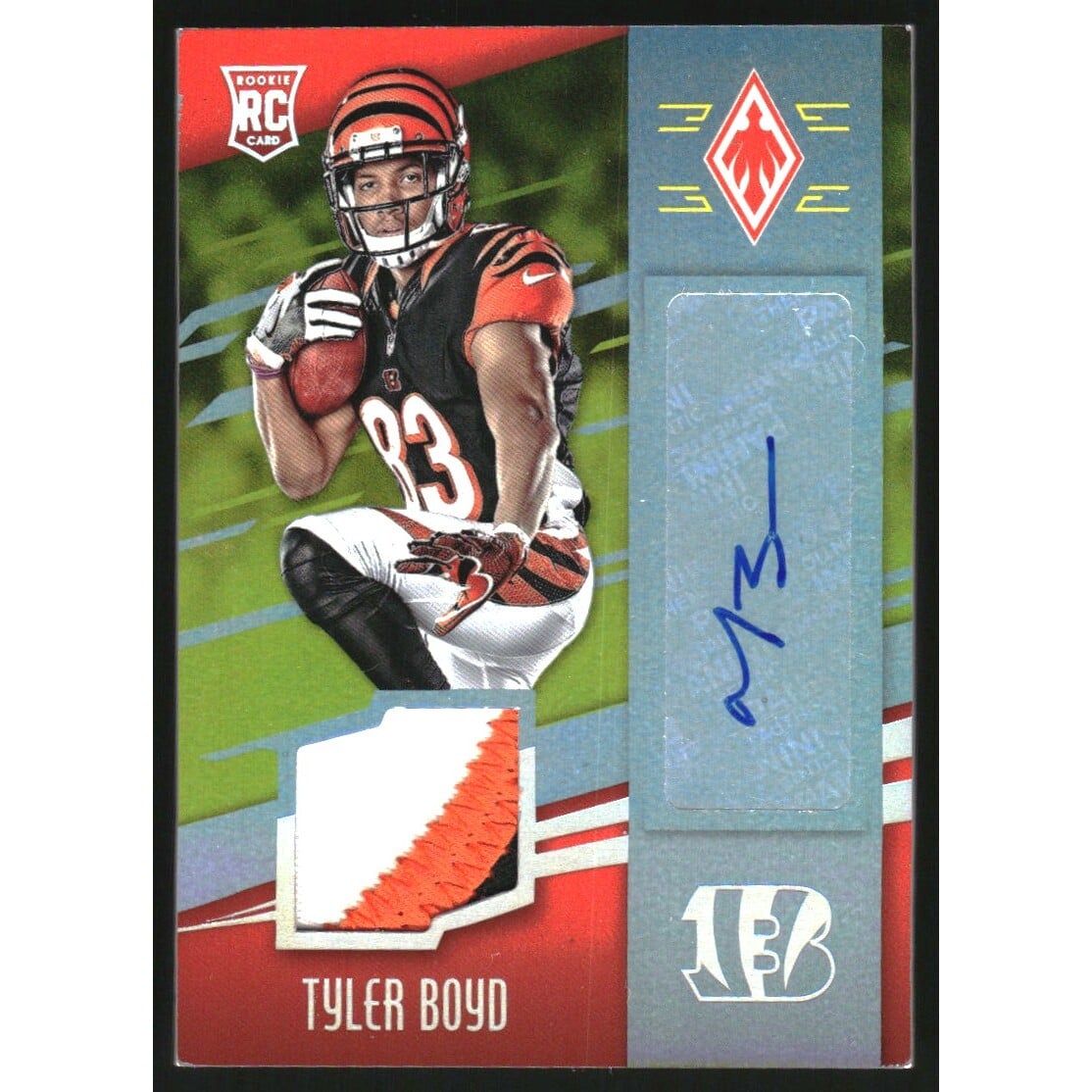 2016 Panini Phoenix Yellow #237 Tyler Boyd/49 JSY AU. rookie card picture