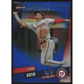 2019 Finest Blue Refractors #67 Juan Soto