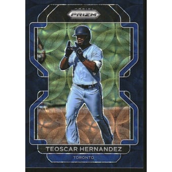 2022 Panini Prizm Prizms Navy Blue Kaleidoscope #186 Teoscar Hernandez T2