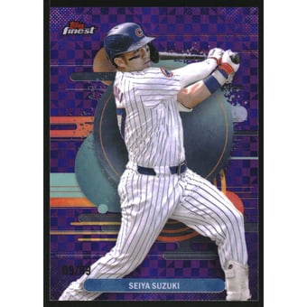 2025 Finest Purple Checkerboard Refractors #144 Seiya Suzuki
