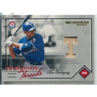 2003 Donruss Timber and Threads #2 Alex Rodriguez Bat/350