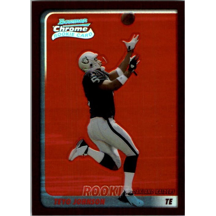 2003 Bowman Chrome Red Refractors #137 Teyo Johnson. rookie card picture