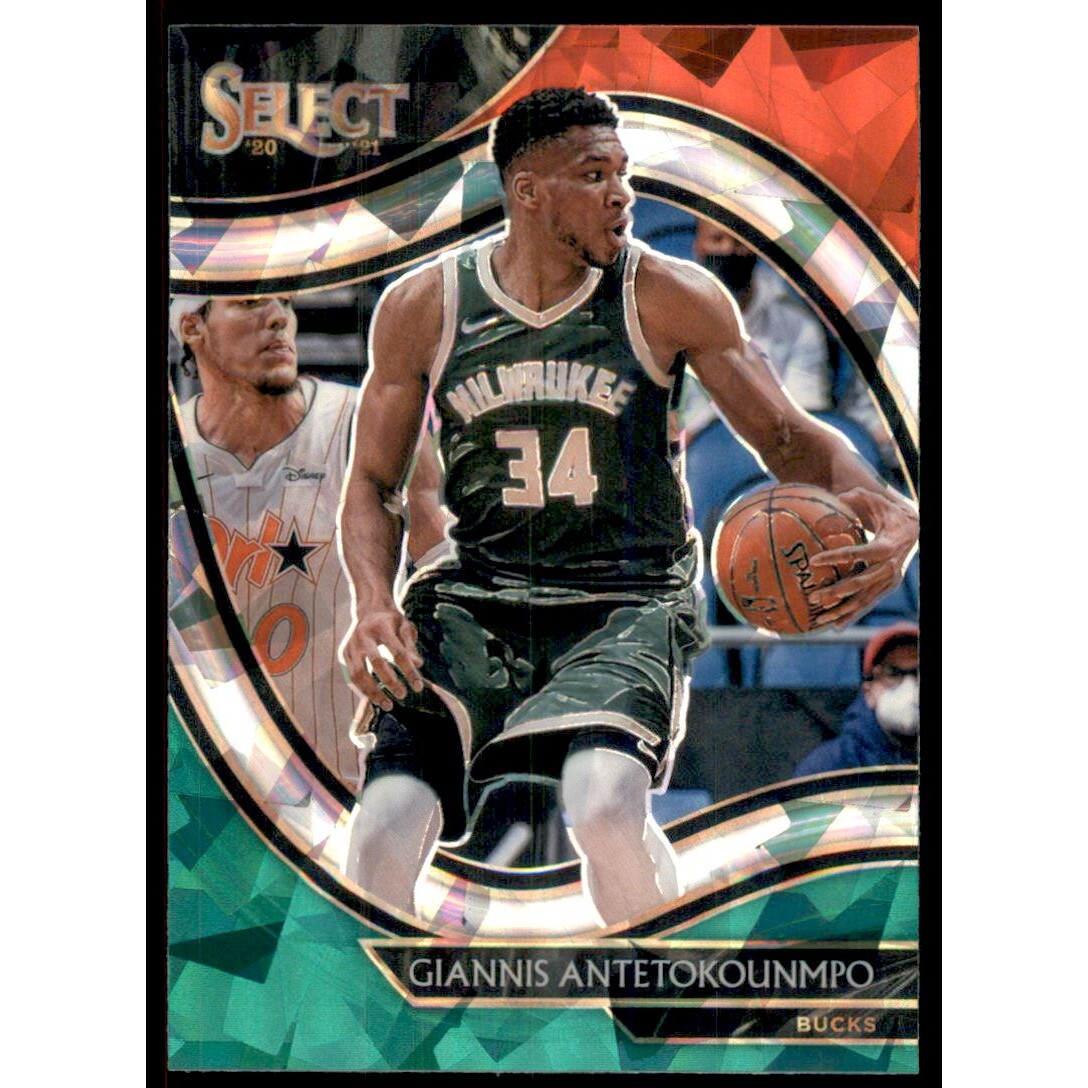 2020-21 Select Prizms Red White Green Ice #224 Giannis Antetokounmpo 2020-21 Select Prizms Red White Green Ice #224 Giannis Antetokounmpo
