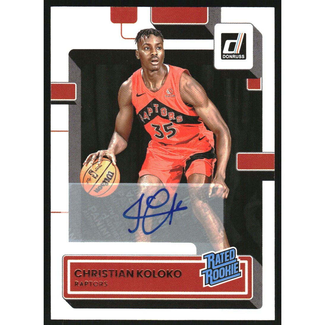 2022-23 Donruss Rated Rookies Signatures #233 Christian Koloko 2022-23 Donruss Rated Rookies Signatures #233 Christian Koloko