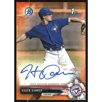 2017 Bowman Chrome Draft Autographs Orange Refractors #CDAHD Hagen Danner