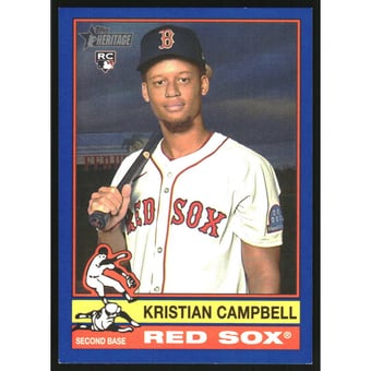 2025 Topps Heritage Dark Blue Border #725 Kristian Campbell SP
