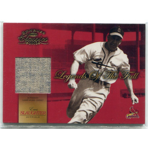 2003 Donruss Classics Legends of the Fall Fabrics #7 Enos Slaughter/25. rookie card picture