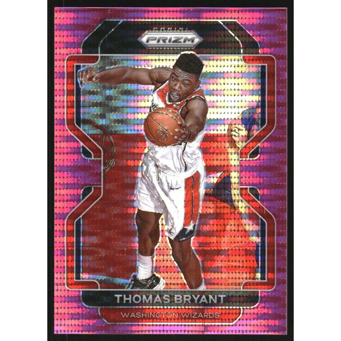 2021-22 Panini Prizm Prizms Pink Pulsar #7 Thomas Bryant. rookie card picture