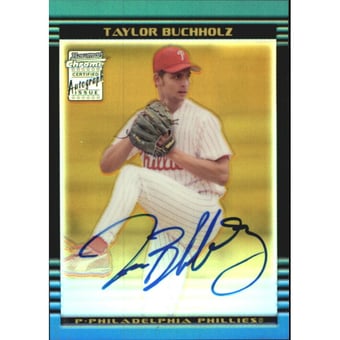 2002 Bowman Chrome Gold Refractors #400 Taylor Buchholz AU A