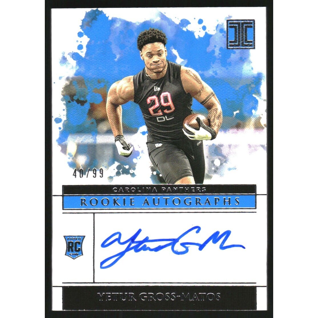 2020 Panini Impeccable Rookie Autographs #157 Yetur Gross-Matos. rookie card picture
