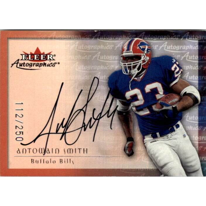 2000 Fleer Tradition Autographics Silver #135 Antowain Smith. rookie card picture