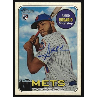 2018 Topps Heritage Real One Autographs #ROAARO Amed Rosario