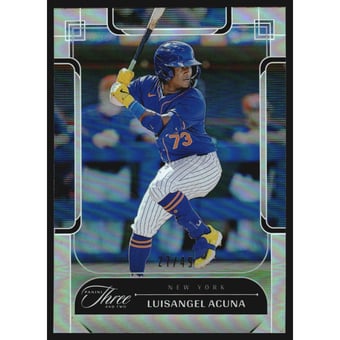 2024 Panini Three and Two Holo Silver #15 Luisangel Acuna