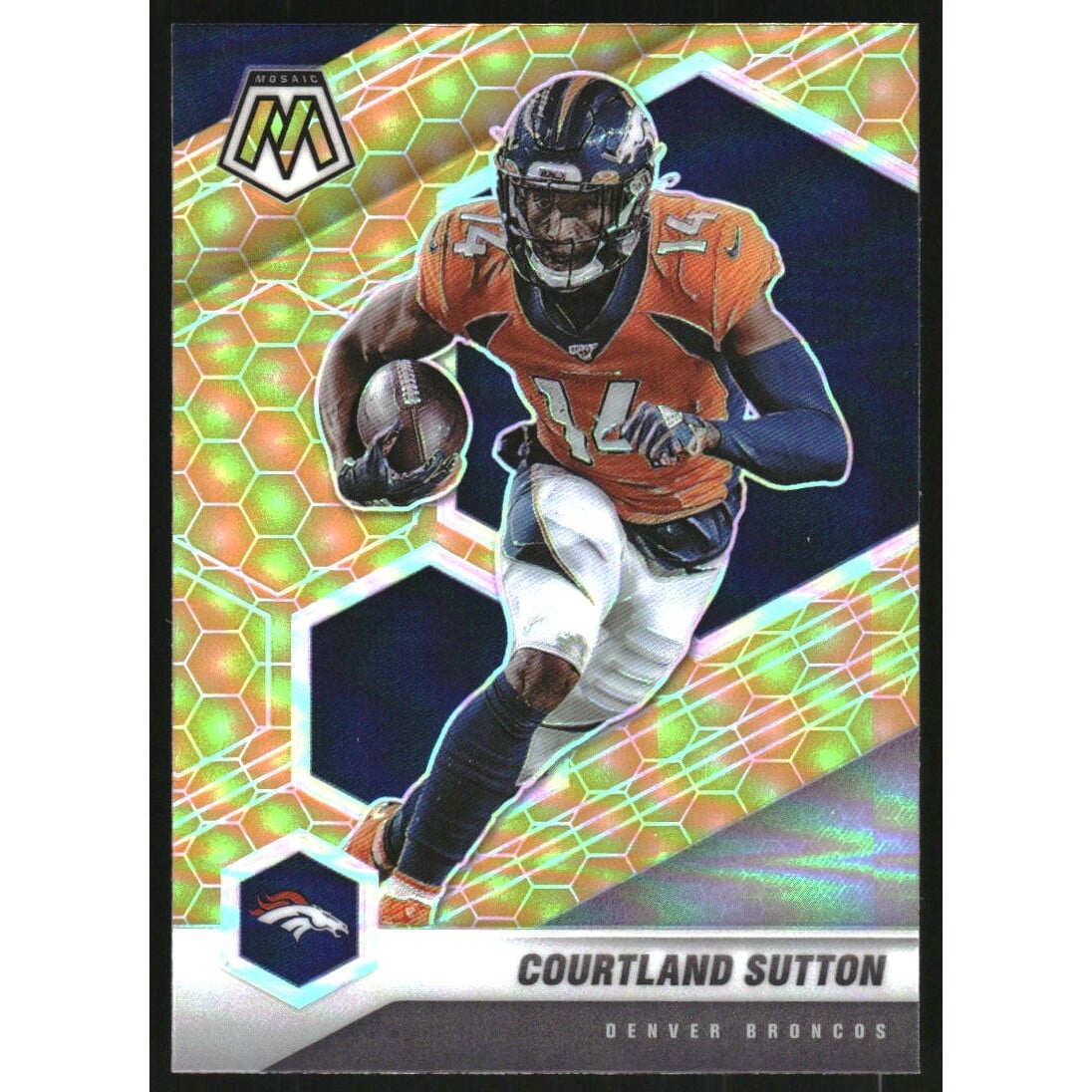 2021 Panini Mosaic Honeycomb #70 Courtland Sutton. rookie card picture