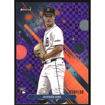 2025 Finest Purple Checkerboard Refractors #35 Jackson Jobe