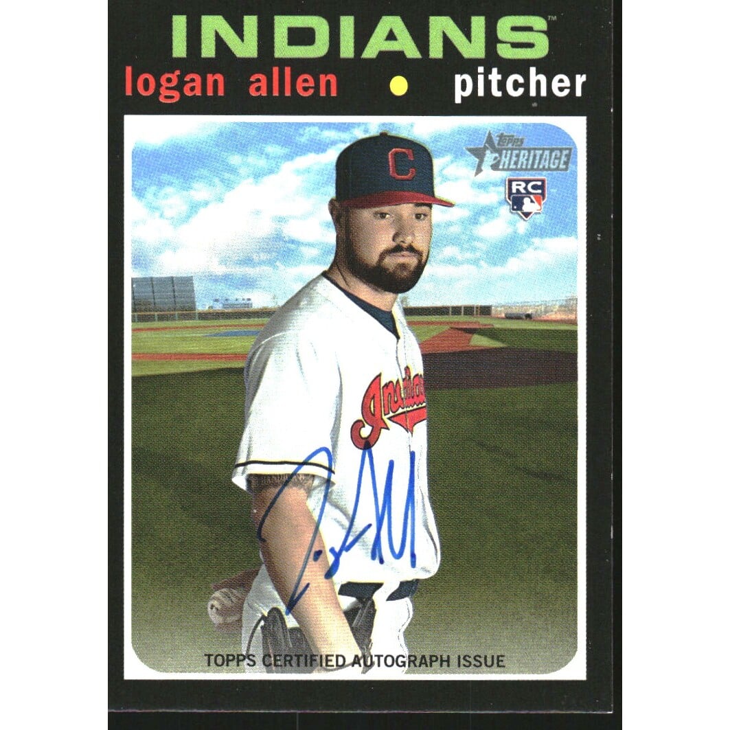 2020 Topps Heritage Real One Autographs #ROALA Logan Allen. rookie card picture