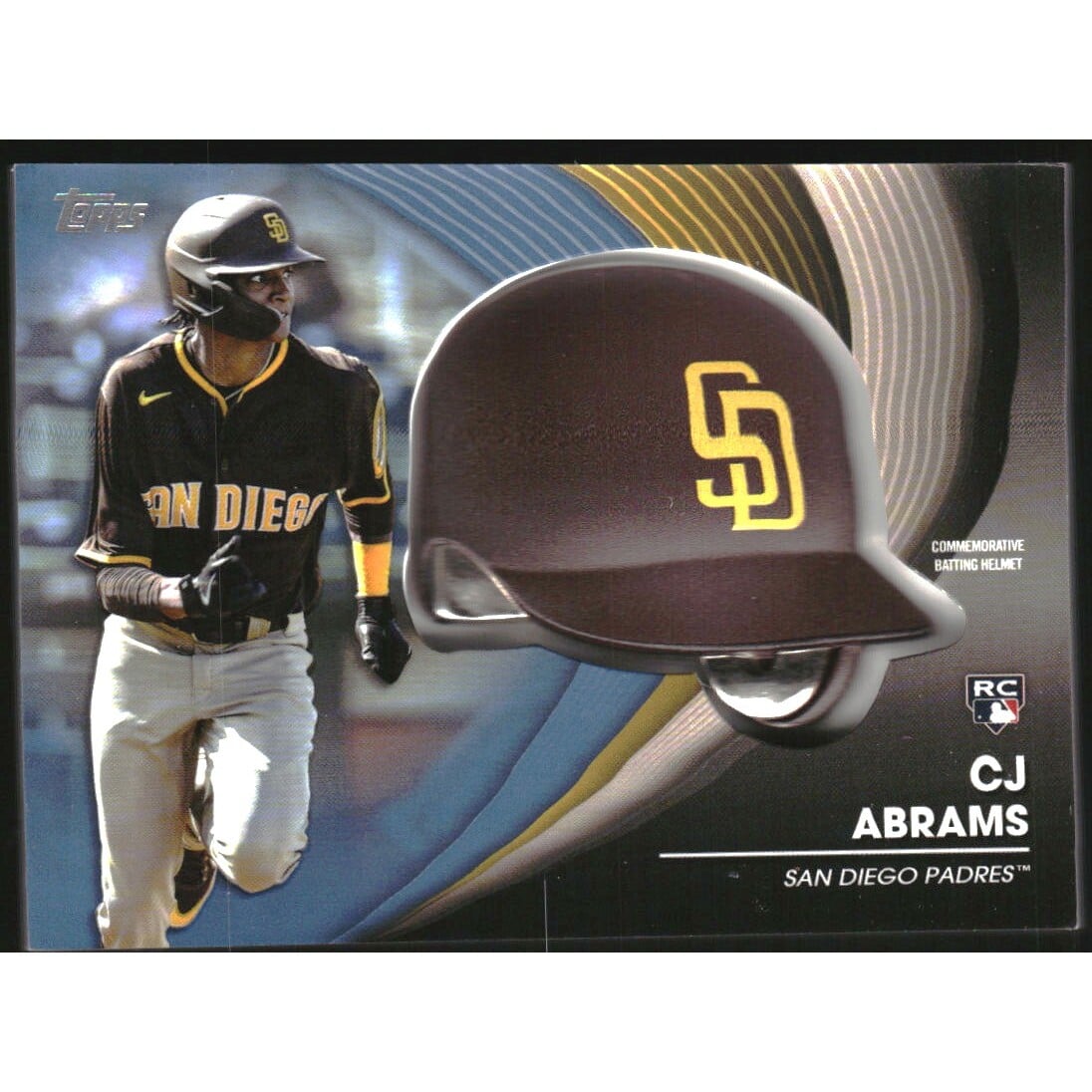 2022 Topps Update Commemorative Batting Helmet Blue #BHCA CJ Abrams. rookie card picture