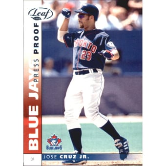 2002 Leaf Press Proofs Platinum #101 Jose Cruz Jr.