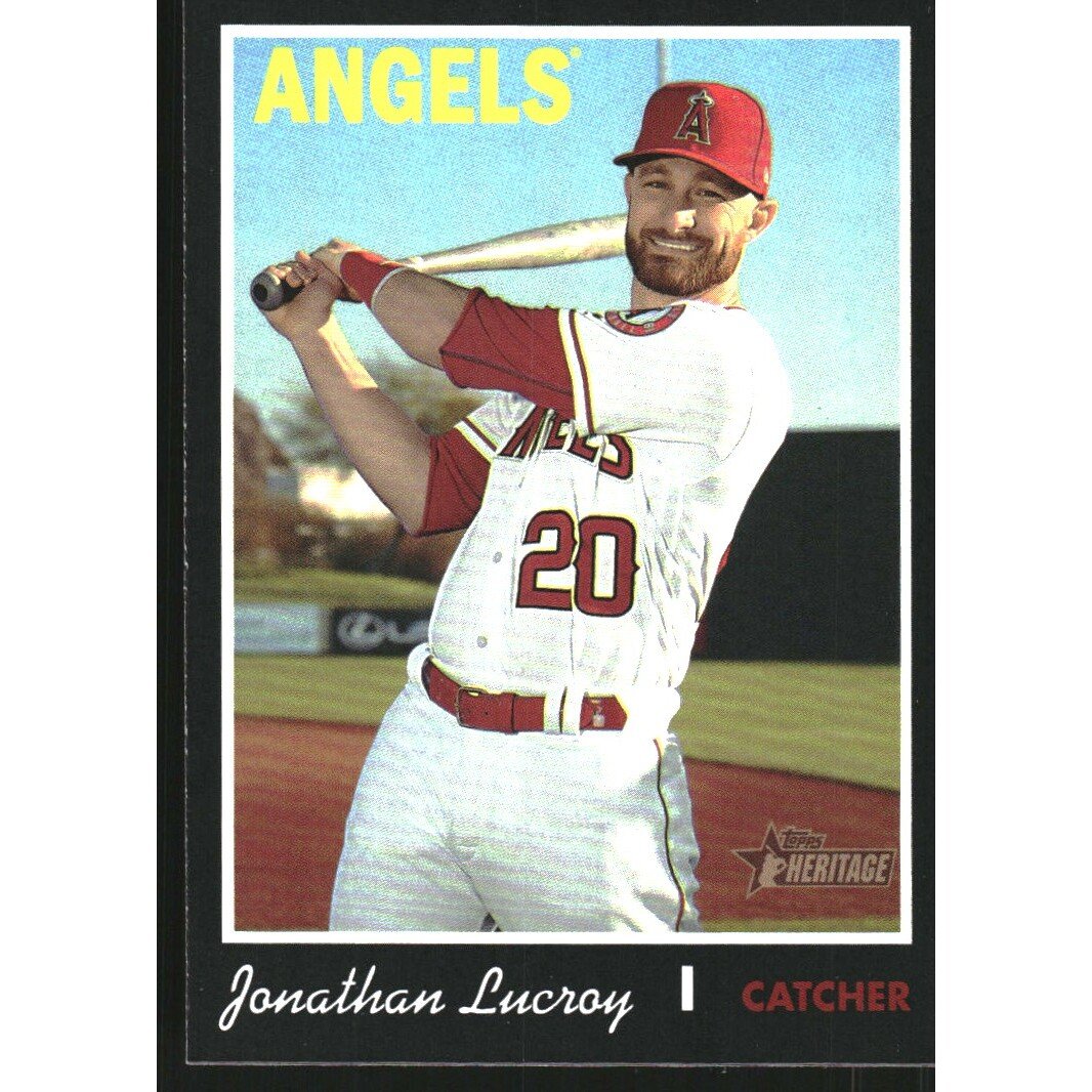 2019 Topps Heritage Black Border #566 Jonathan Lucroy. rookie card picture