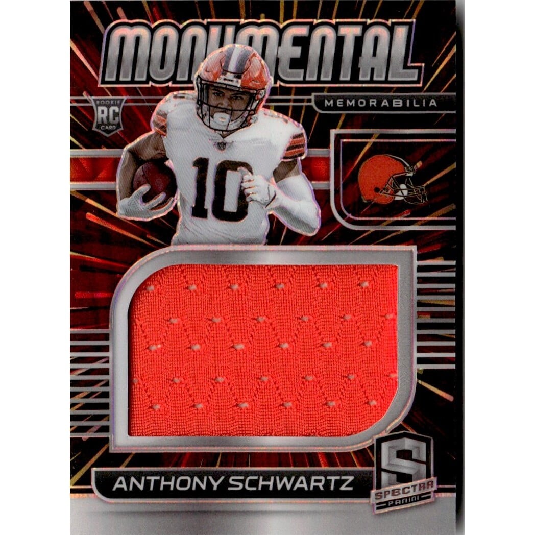 2021 Panini Spectra Monumental Memorabilia Hyper #32 Anthony Schwartz. rookie card picture