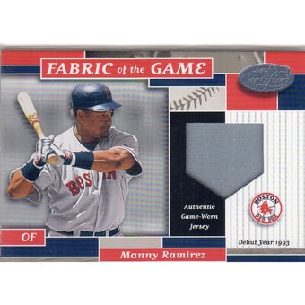 2002 Leaf Certified Fabric of the Game #120DY Manny Ramirez/93