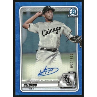 2020 Bowman Chrome Prospect Autographs Blue Refractors #CPALD Lency Delgado