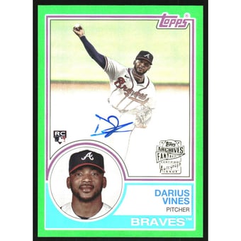 2024 Topps Archives '83 Fan Favorites Autographs Green Foilboard #83FFDV Darius Vines
