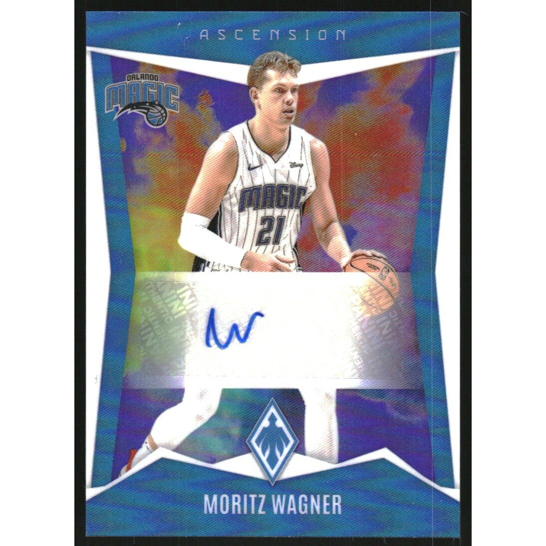 2023-24 Panini Phoenix Ascension Autographs Purple #20 Moritz Wagner/75. rookie card picture