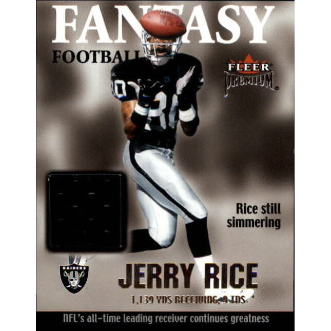 2002 Fleer Premium Fantasy Team Memorabilia #9 Jerry Rice. rookie card picture