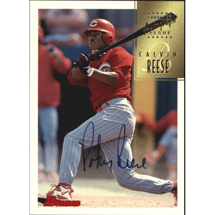 1997 Bowman Certified Black Ink Autographs #CA64 Pokey Reese. rookie card picture