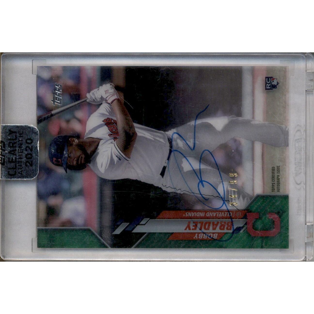 2020 Topps Clearly Authentic Autographs Green #CCABB Bobby Bradley. rookie card picture