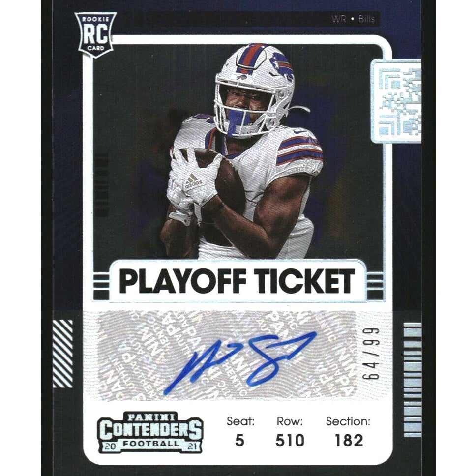2021 Panini Contenders Playoff Ticket #238A Marquez Stevenson AU. rookie card picture