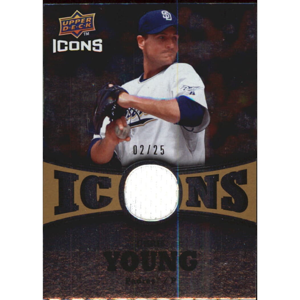 2009 Upper Deck Icons Icons Jerseys Gold #CY Chris Young. rookie card picture