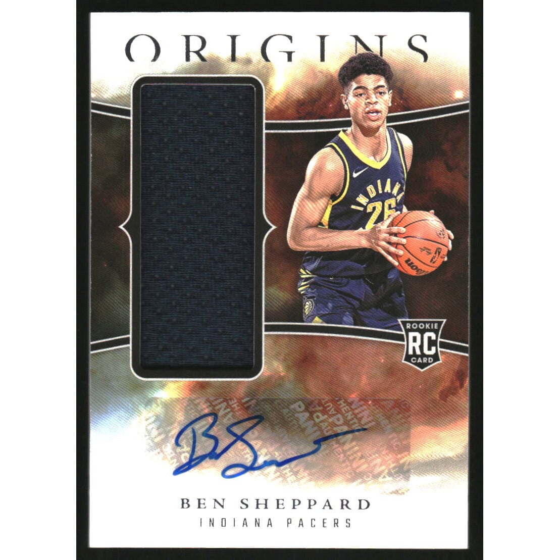 2023-24 Panini Origins Rookie Jersey Autographs #15 Ben Sheppard. rookie card picture
