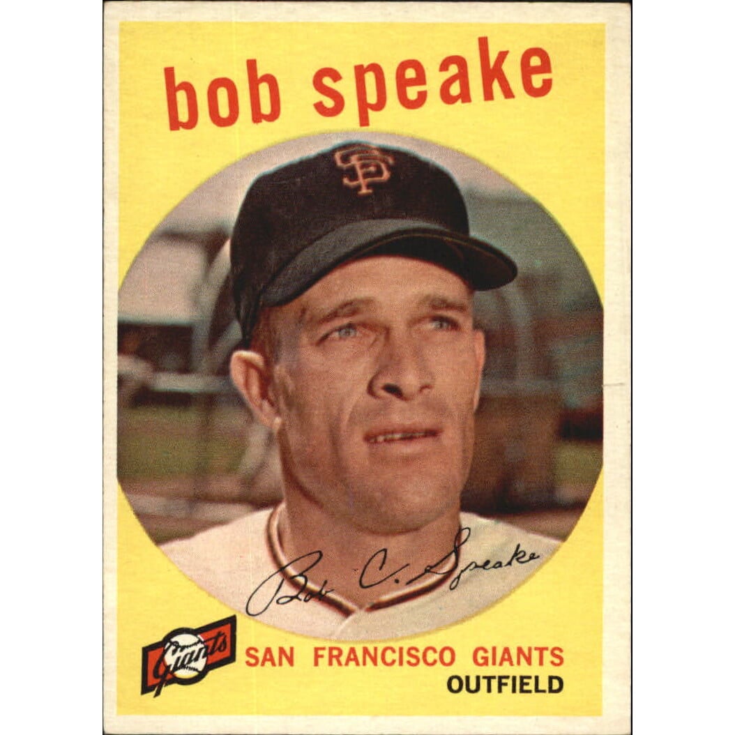 1959 Topps #526 Bob Speake. rookie card picture