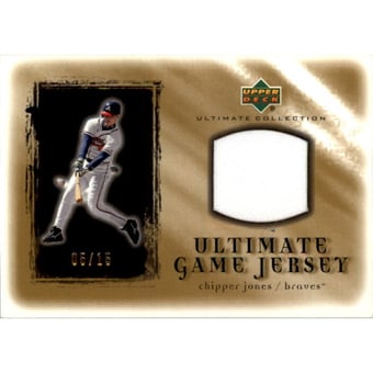 2001 Ultimate Collection Game Jersey Gold #UCJ Chipper Jones