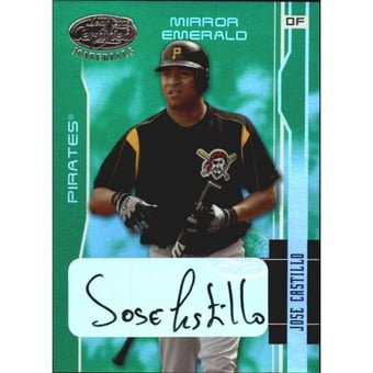 2003 Leaf Certified Materials Mirror Emerald Autographs #150 Jose Castillo