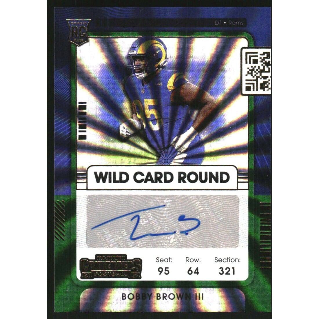 2021 Panini Contenders Wild Card #202 Bobby Brown III AU. rookie card picture