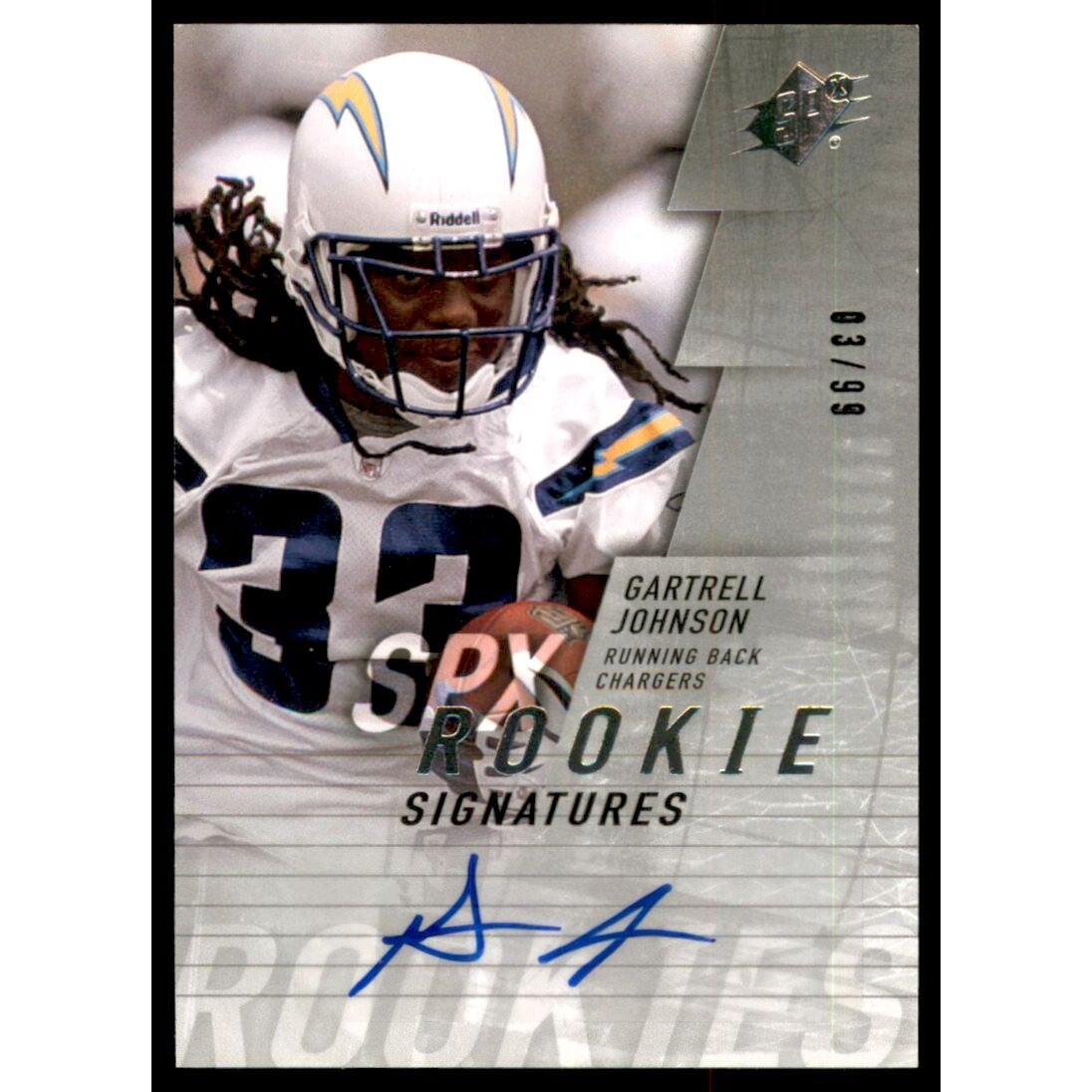 2009 SPx Rookies Silver #127 Gartrell Johnson AU