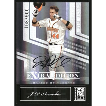 2007 Donruss Elite Extra Edition Signature Turn of the Century #6 J. P. Arencibia/500