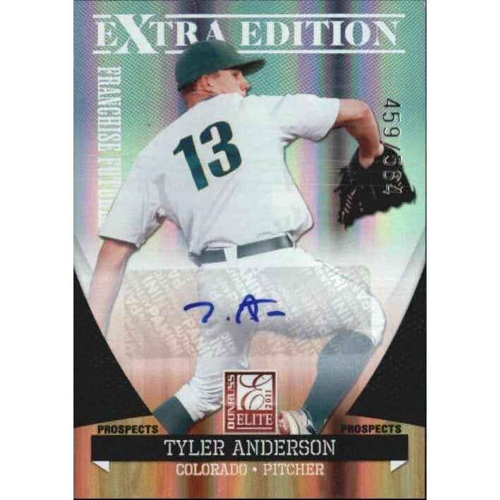 2011 Donruss Elite Extra Edition Franchise Futures Signatures #8 Tyler Anderson. rookie card picture