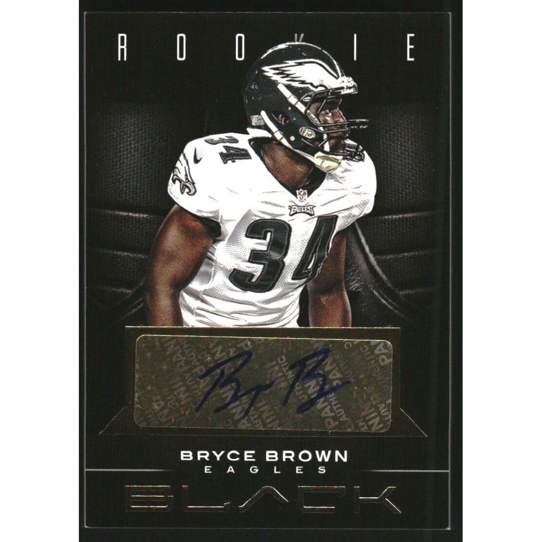 2012 Panini Black Rookie Signatures Gold #112 Bryce Brown/99. rookie card picture