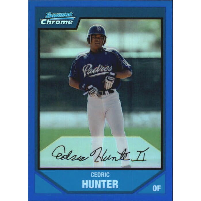 2007 Bowman Chrome Prospects Blue Refractors #BC174 Cedric Hunter. rookie card picture
