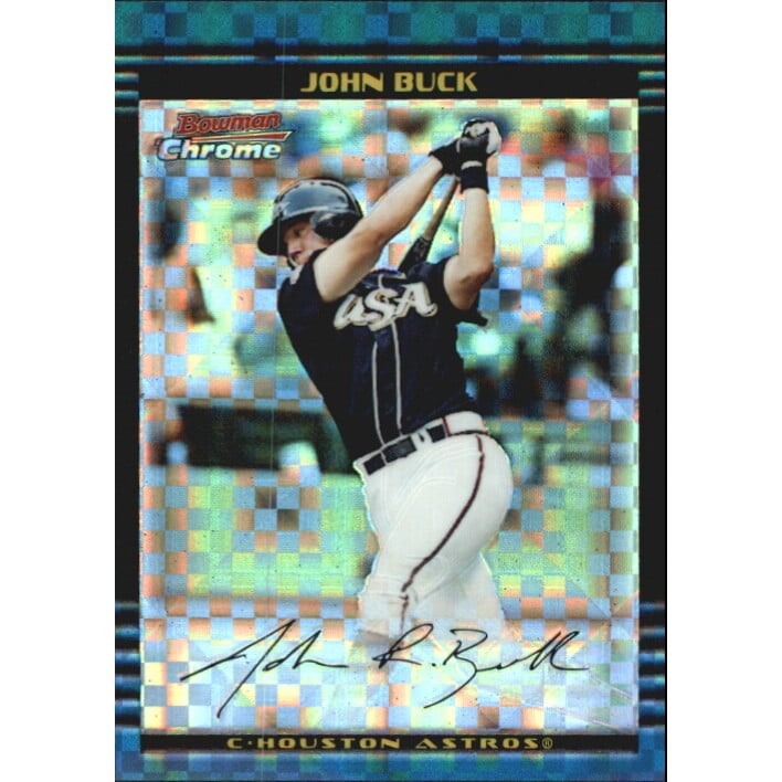 2002 Bowman Chrome Draft X-Fractors #130 John Buck. rookie card picture