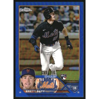 2023 Topps Chrome Blue Refractors #204 Brett Baty